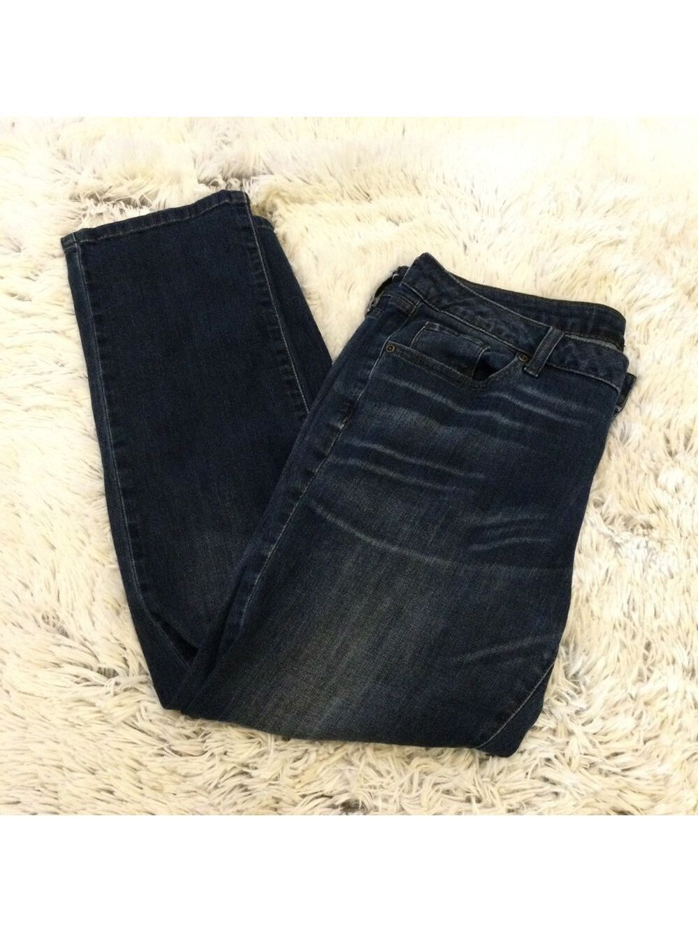 Sonoma Woman’s size 14S Slim straight medium dark wash jeans ankle cropp…